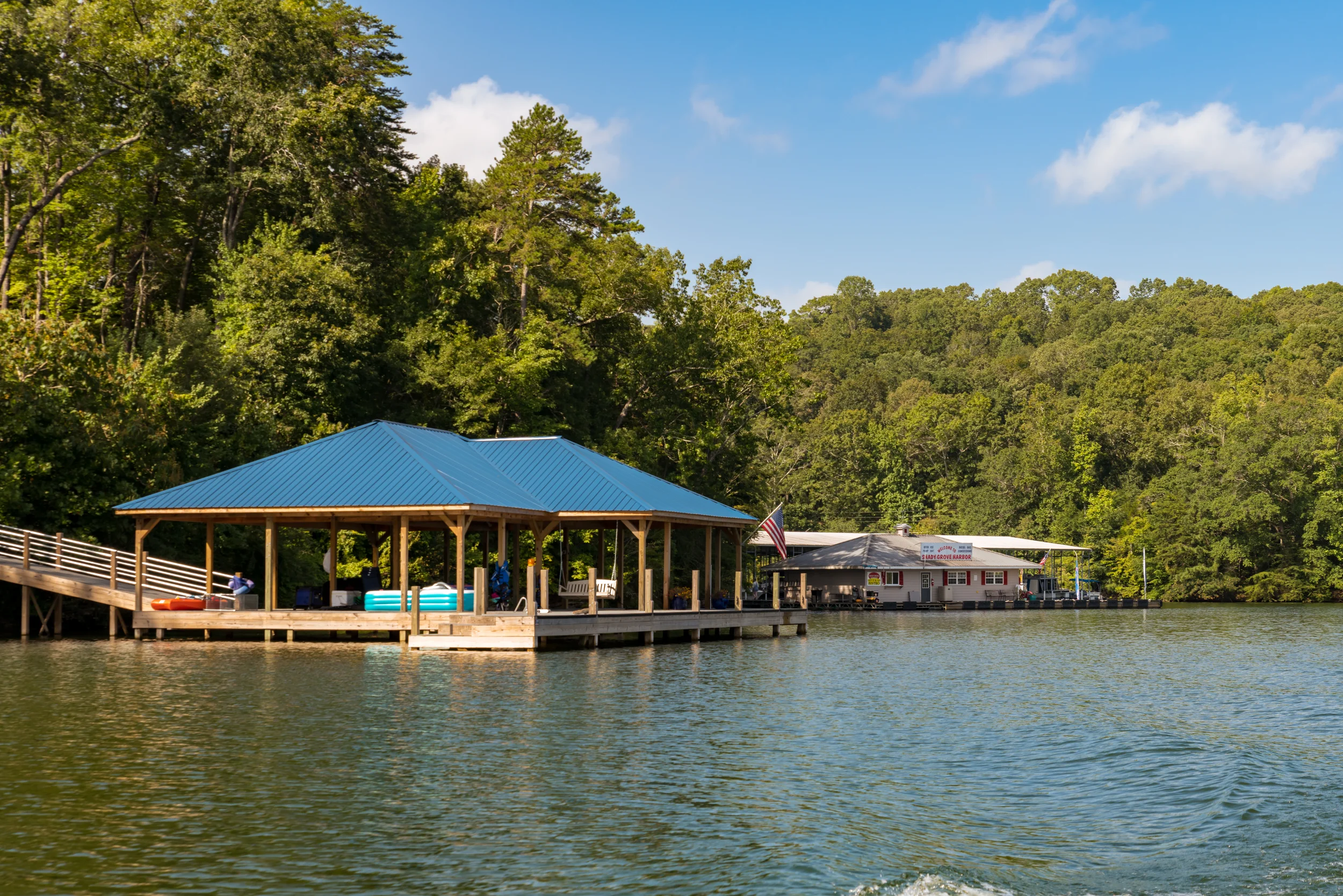 Marina and dock by the Tennessee River in Soddy Daisy